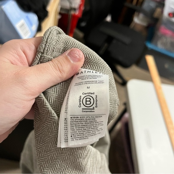 Athleta Delancey Herringbone Tight Leggings Bluff Grey Medium V2 - Picture 5 of 9